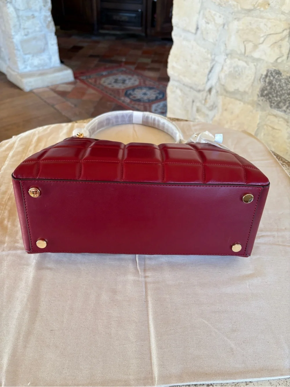 Michael Kors Quilted Shoulder Bag - Burgundy